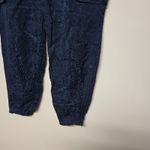 Johnny Was Biya Blue Kiarra Jacquard Cargo Pants B67324-1 Boho Chic Sz 4 Photo 2