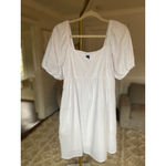 Old Navy  Cotton Mini Dress White Puff Sleeve Cottagecore Coastal Clean Girl Boho Photo 1