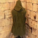 May & July  Olive Green Hooded Women's Vest soft size L Photo 1