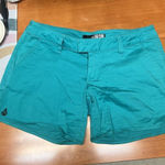 Volcom  Women's size 0 / 24 Turquoise Teal Aqua Blue Chino Shorts‎ Frochickie V5 Photo 0
