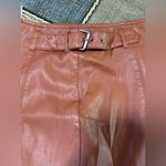 Free People π©·π©· Tan Honey Leather A-Line Skirt vegan size 10ππ Photo 10