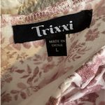 Trixxi  Pink Floral‎ Midi Fit + Flare Dress L Cottagecore Coquette Romantic Flowy Photo 4