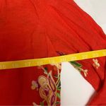 Figueroa & Flower women's medium red tunic embroidered floral shirt long johnny Photo 8