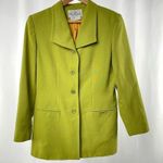 Vintage Oleg Cassini Button‎ Collared Jacket in Green Size 8 Photo 0