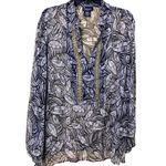 Ny Collection  Silk Sheer Tunic Beaded Blouse Cover Up Size 1X Photo 0