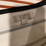 Loft 💜  Stretchy Striped Ribbed Pencil Skirt in White, Pink, and Black Photo 2