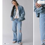 Levi's NWT  Superlow Loose Fit Straight Leg Jeans Distressed Light Wash 26 x 32 Photo 1