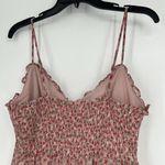 Dress Forum  Mini Slip Dress Pink Ditsy Floral Ruffle Smocked Boho Y2K Size M Photo 5