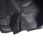 Amanda Uprichard  Bonaire Black Faux Leather Bubble Hem Mini Skort Size Small Photo 8