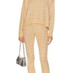 retrofete Desiree Pants in Caramel Silver Houndstooth Medium New Womens Knit Tan Photo 1