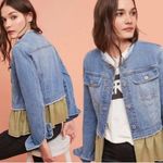 Pilcro and the Letterpress  Ruffle Denim Jean Jacket Size Small Photo 1