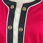 California vintage TABBY OF 80's Long Sleeve Dress w Belt Red/black/White-12 Photo 2