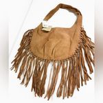 Free People  Riley Suede fringe bag in copper sungold without tags Photo 3