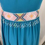 Sundance‎ Teal Blue Embroidered Sleeveless Boho Midi Dress Women's Size 2 Photo 8