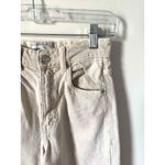 ZARA  Wide Leg High Rise Raw Hem Denim Jeans Bone Tan Size 0 Photo 3