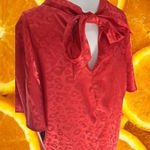 Nine West NEW‎  Pink Tiger Pattern With Back Neck Tie Medium Photo 0