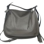 All Saints Mori Hobo Pebble Leather Bag Large Crossbody Bag Mink Grey Photo 4
