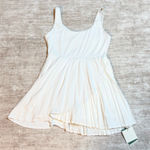 Halara  Women’s Large White Pleated Cut out Tennis Golf Mini Dress Shorts Skort Photo 0