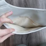 Nine West Vintage Leather Crossbody Bag Purse Ivory Cream Smooth Pebbled Flat Photo 8