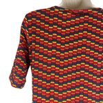 LuLaRoe Julia Short Sleeve Jersey Dress Knee Length Orange Size S Photo 8