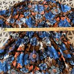 ZARA Crepe Floral Print Deep V Neck Long Sleeve Ruffled Hem Mini Dress Size XL Photo 9