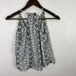 Loft Ann Taylor Petites XSP Blue Embroidered Sleeveless Top Cottagecore Boho Photo 2