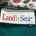 Land N’ Sea Vintage Cat Autumn Crewneck Sweater Women’s Medium Green Photo 1