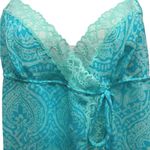 Victoria's Secret Victoria Secret Vintage Lingerie Babydoll Blue Flyaway Lace‎ Trim Chemise Size L Photo 3