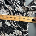 Angels Forever Young medium pullover hi low blouse black white floral tie front Photo 6