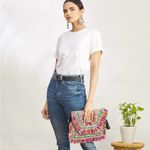 Multicolor Embellished Women's Bag Red Photo 1