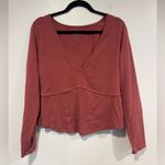 Torrid Red  corset‎ style longsleeve shirt Photo 0