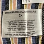 William Rast  sz 2X knit striped top ties in back long sleeve sweater jet black Photo 3