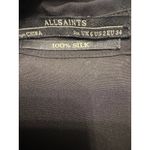 ALLSAINTS  Silk Sleeveless Button Down Dress‎ Shirt Womens US 2 Black Photo 4