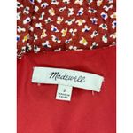 Madewell  Starviolet Mini Dress in "Ditsy Flowers" Red Floral V-Neck Size 2 EUC!! Photo 4
