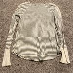 Chloe K  Black and White Striped Long Sleeve Top Photo 1
