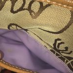 Coach  Tan Horse Carriage Embroidered Canvas Brown Leather Crossbody Shoulder Bag Photo 12