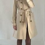 London Fog Double Breasted Trench Coat Size PXS Cream Photo 0