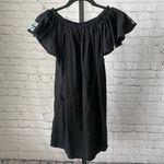 Piper by Townsen Black Off Shoulder Embroidered Dress Size Medium Photo 3