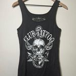 Club Tattoo Dark Gray Women's Tank Top From Las Vegas Size Large White Photo 0