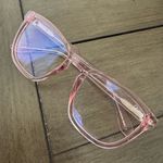 Quay Australia Hardwire Crystal Pink Frame Blue Light Crystal Clear Sunglasses Photo 3