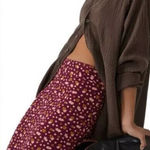 Free People  IRL Floral Mini Skirt Womens Size 4 Plum Combo‎ Photo 0