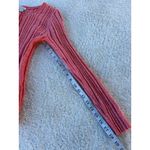 Sundance Echo Beauty Ribbed Knit Henley Sweater Coral Cotton /Silk Size Small Pink Photo 3