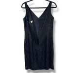 Vintage Marie St. Claire Black Lace Beaded Sheath Mini Dress Size 10 Photo 5