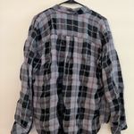 Style & Co Boyfriend Black Gray Red Plaid Sparkle Plaid Button Down Shirt XL Photo 1