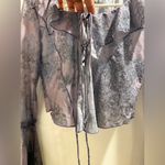 Urban Outfitters  Floral Ruffle Bell Sleeve Top Size XS Photo 2