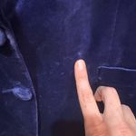 VINTAGE Escada Blue Velvet Blazer Beaded Sz 38 Made in West Germany Photo 12