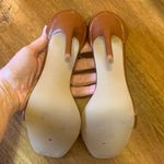 Lulu's Lynnie High Heels 6 Cognac Brown Square Toe Ankle Strap Stilettos Sandles Photo 8