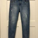 Democracy AB Technology Distressed Denim Blue Jeans Women's Size 6 Medium Wash Photo 0