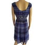 Calvin Klein Blue Printed Sleeveless Chiffon Business Casual Dress Women’s Sz 4 Photo 2