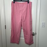 Disney Store women's pink striped drawstring waist piglet patch pajama pants L Photo 4
